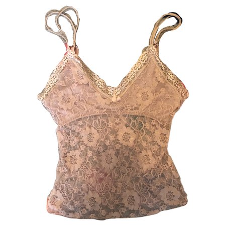 pinkish nude lace camisole tank top