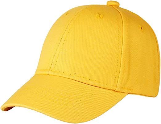 Vimfashi Basic Classic Style Cotton Made Sport Hat Lightweight Breathable Baseball Cap Yellow at Amazon Women’s Clothing store