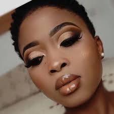 Soft glam makeup look for black women