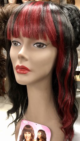 black red combo hairstyle