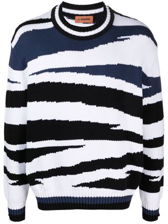 Missoni zebra-print intarsia-knit Jumper - Farfetch