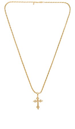 Vanessa Mooney Anastasia Cross Necklace in Gold | REVOLVE