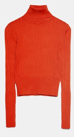 orange Zara sweater
