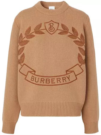 Burberry embroidered-logo jumper