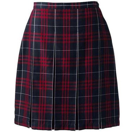 School Uniform Plaid Box Pleat Skirt Top of the Knee from Lands' End