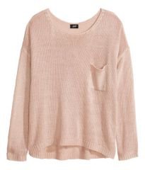 Knit Sweater in Powder Pink by H&M