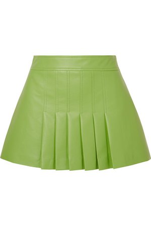 we11done | Pleated faux leather mini skirt | NET-A-PORTER.COM