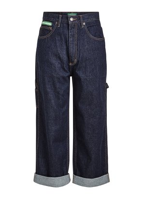 Wide Leg Cuffed Jeans Gr. 25