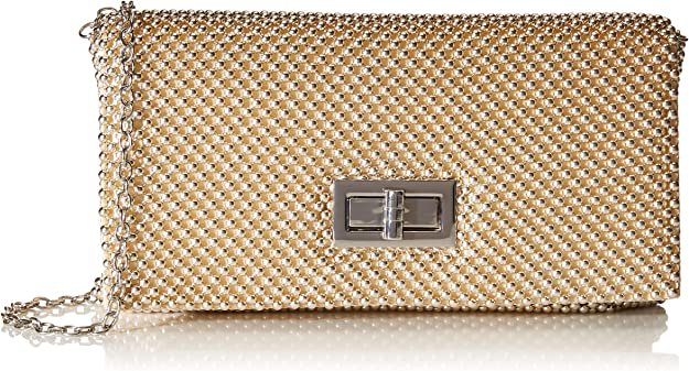 Jessica McClintock womens Trina Mesh Clutch evening handbags, Light Gold, One Size US: Handbags: Amazon.com