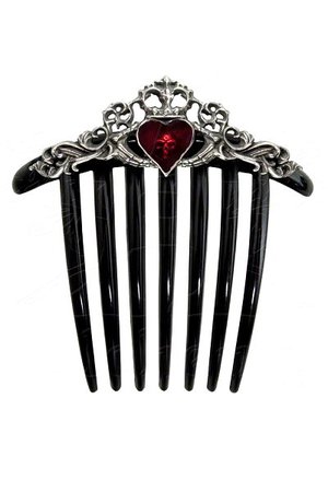 Claddagh Skull Heart & Crown Gothic Hair Comb | Gothic