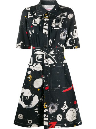 Charles Jeffrey Loverboy Asteroids Print Shirt Dress - Farfetch