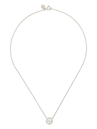 Tory Burch Miller Double T crystal necklace - FARFETCH