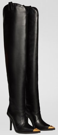 Versace over the knee boots