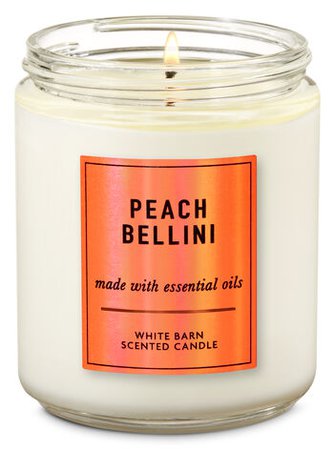 Peach Bellini Single Wick Candle | Bath & Body Works