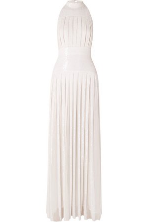 Temperley London | Pleated sequined chiffon gown | NET-A-PORTER.COM