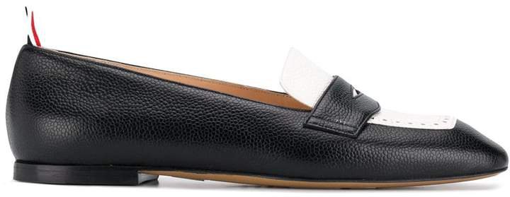 Pebbled Leather Penny Loafers