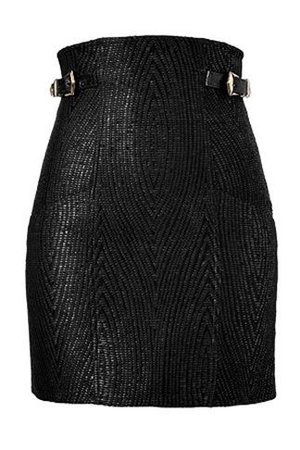 black balmain skirt