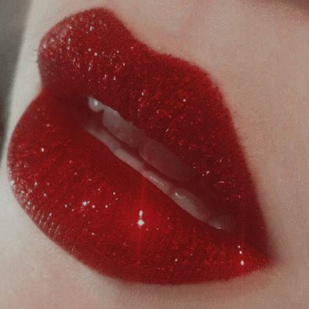 red sparkling lips
