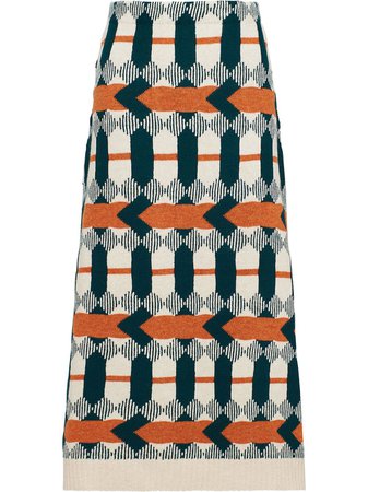 Prada Arrow Print A-Line Skirt Ss20 | Farfetch.com