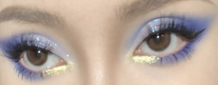 gold and blue look