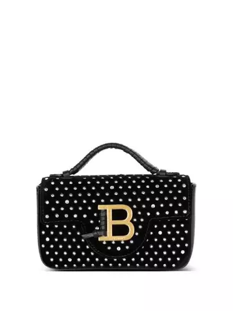Balmain B-Buzz velvet-effect Mini Bag - Farfetch