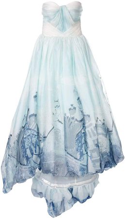 Isabel Sanchis Valencia abstract print ball gown