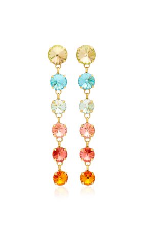 Technicolor Rainbow Drop Earrings by Roxanne Assoulin | Moda Operandi