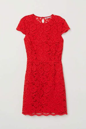 Lace Dress - Red