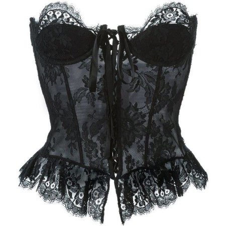 vintage black lace corset