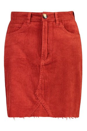 Jumbo Cord Mini Skirt | Boohoo