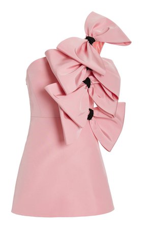Carolina Herrera - Bow-Detailed Silk Mini Dress | Moda Operandi