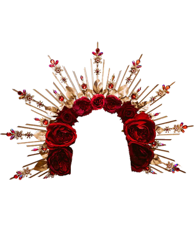 carbickova crowns | Red Rose Gold Halo Crown (Dei5 edit))