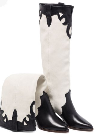 Isabel Marant Sue Panelled Western Boots - Farfetch