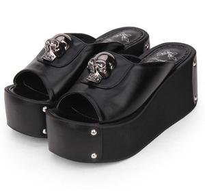 Dark Skulls Platform Sandals – The Dark Side of Fashion