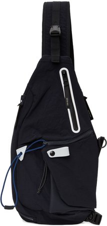 Master-Piece Co: Navy Game Sling Backpack | SSENSE