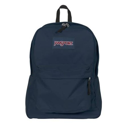 navy blue Jansport bag