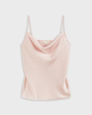 Cowl neck cami - Dusky Pink | Tops & Tees | Ted Baker