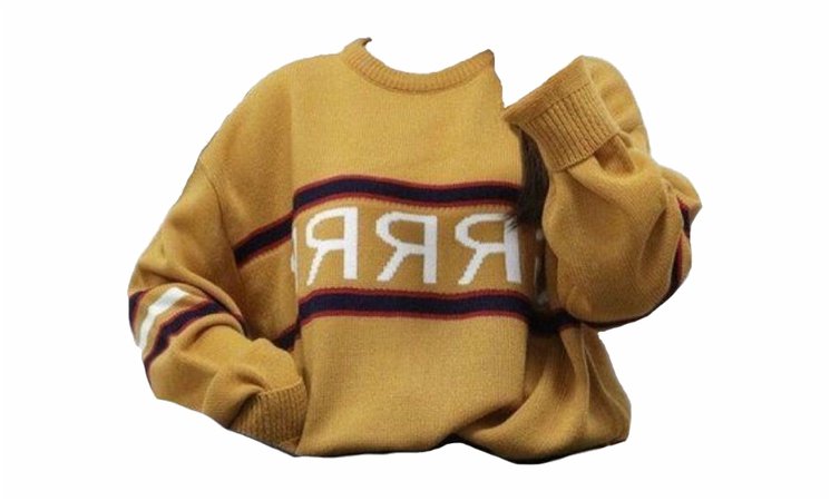 aesthetic clothes png retro yellow sweater