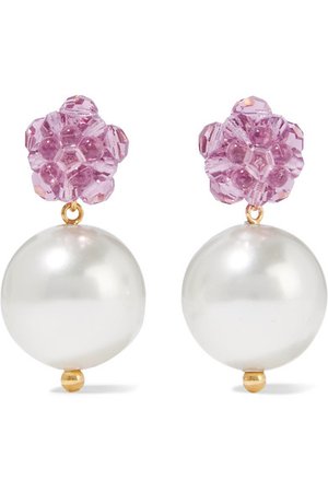 Simone Rocha | Gold-tone, bead and faux pearl earrings | NET-A-PORTER.COM