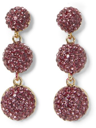 Jeweled Triple-Drop Earrings