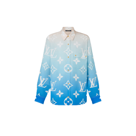 BLUE LAGOON MONOGRAM RELAXED FIT SHIRT