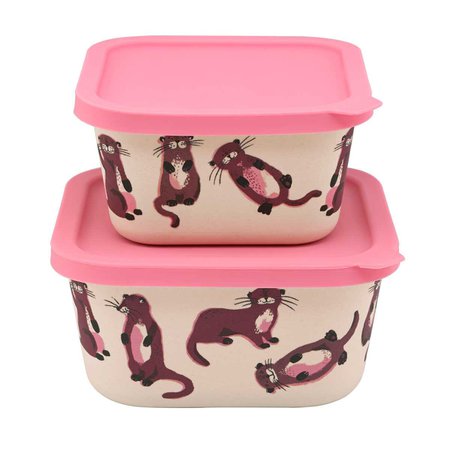 Otters Set Of Two Bamboo Lunch Boxes | New In Home | CathKidston