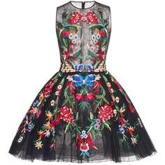 Zuhair Murad Multicolor Embroidered Mini Dress