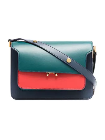 Marni green, red and blue Trunk Small leather handbag £1,536 - Buy Online - Mobile Friendly, Fast Delivery
