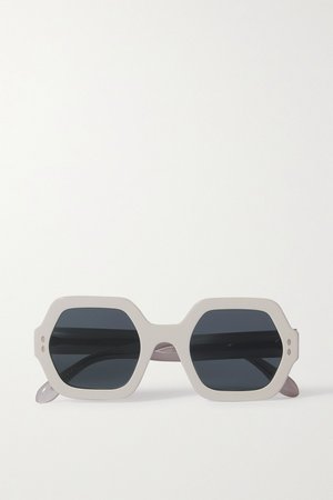 Ivory Octagon-frame acetate sunglasses | Isabel Marant | NET-A-PORTER