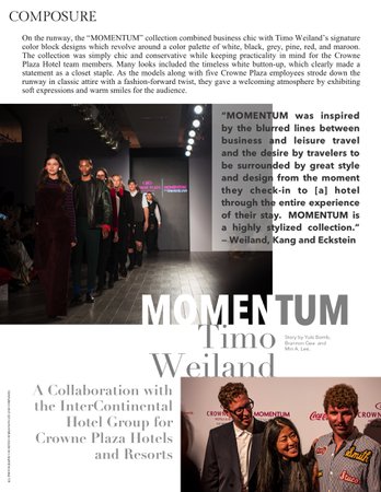 New York Fashion Week Recap: MOMENTUM by Timo Weiland for Crowne Plaza – Composure Magazine