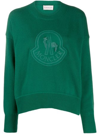 Moncler logo embroidered sweatshirt | Farfetch.com