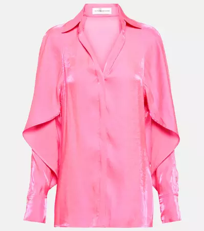 Draped Blouse in Pink - Victoria Beckham | Mytheresa