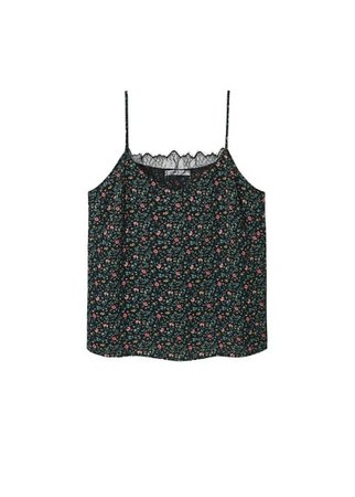 Violeta BY MANGO Flowered lace top