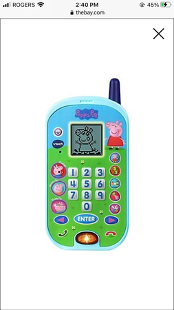 peppa pig cell phone baby